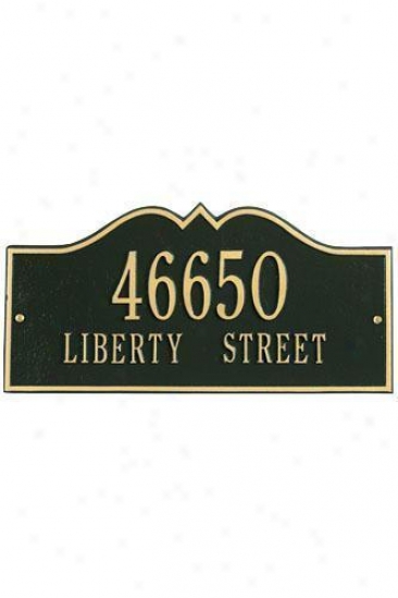 Hillsboro Two-line Standard Wall Address Plaque - Standard/2 Line, Black