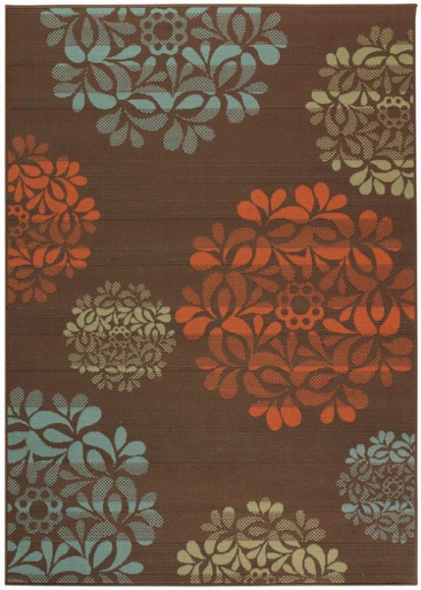 "hilo Ii Area Rug - 6'7""x9'6"", Brown"