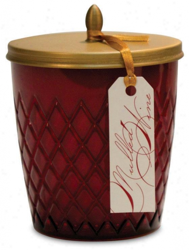 Holiday Quilted Glass Candle - Quilted Canele, Mulled Wine