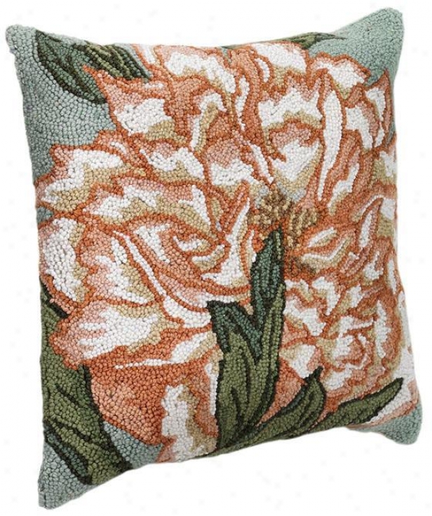 "hooked Floral Throw Pillow - 18"" Square, Ibo5y"