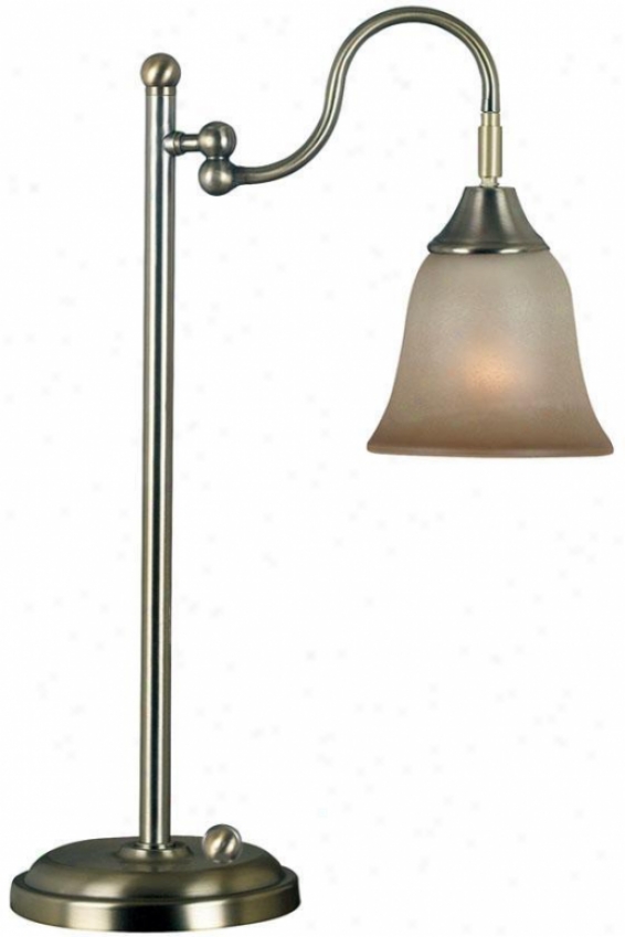 Horton Desk Lamp - Cream Scavo Gls, Vintage Brass