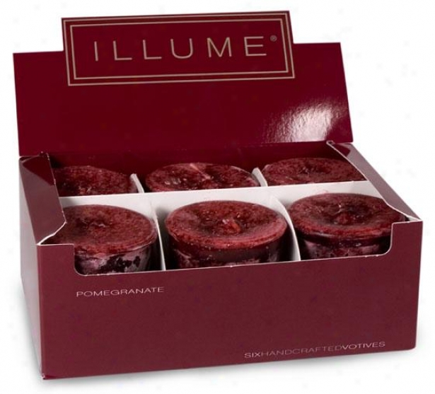 Illume Votive Candles - Set Of 6 - 6 Pc Set, Brick Red