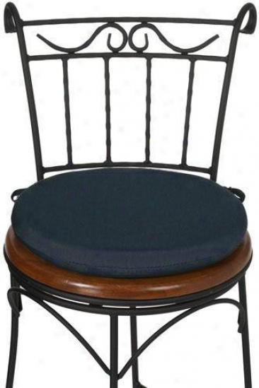 "indoor Outdoor 15""d Round Seat Cushion - 1.5""hx15""d, Denim Outdura"