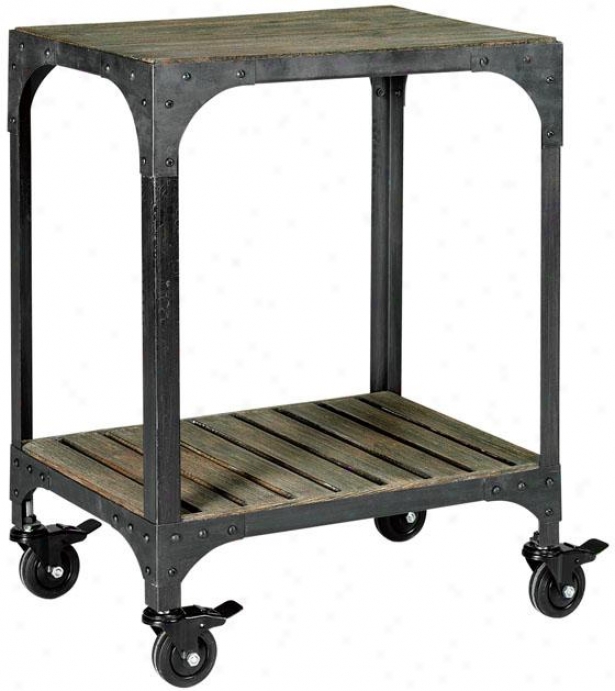 "industry Accent Side Table - 22""x15"", Grey-ntrl/zinc"