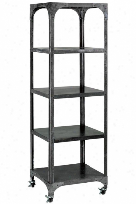 "industry Bookshelf - 17""x14.5"", Grey/zinc"