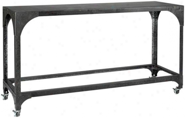 "industry Sofa Console Table - 59.5""x17"", Grey/zinc"