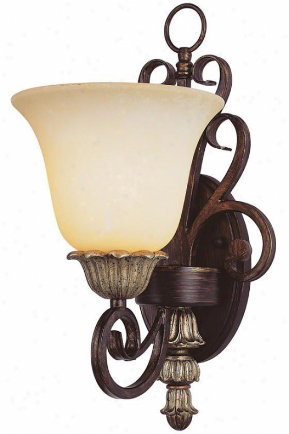 Isabelle Wall Sconce - One Lignt, Ebony Gold