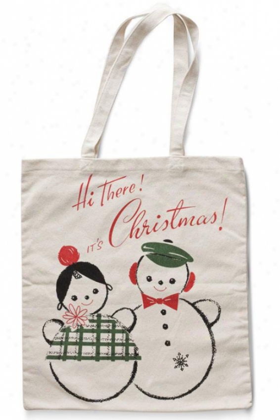 "it's Christmas Tote - 16""hx16""w, Holiday"