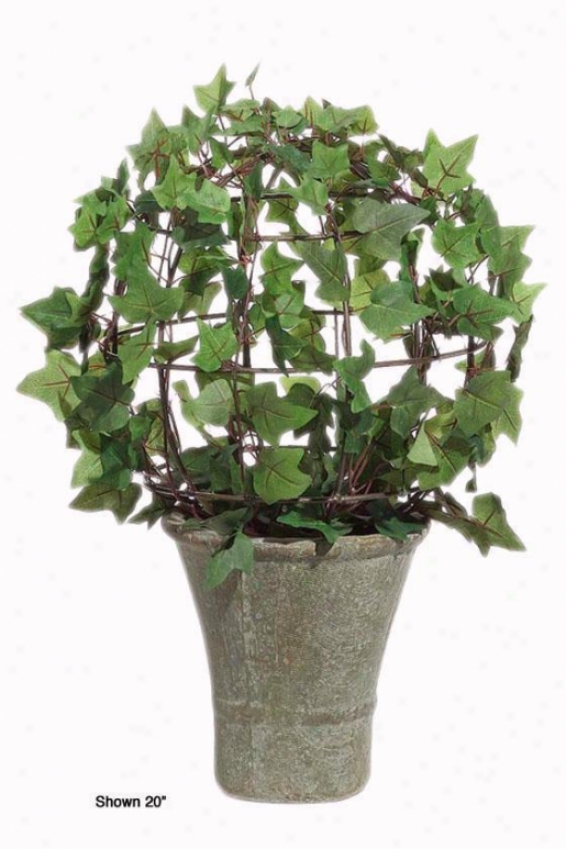 "ivy Bush Topiary - 30""h, Ceraamic-like Bs"