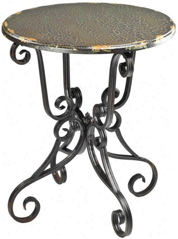 "jardiniere Iron Accent Table - 24""wx29""h, Black"