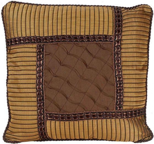 "jasmine Pillow - 18"" Square, Brown"