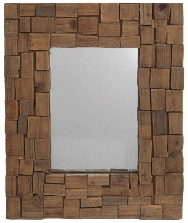 "jayden Mirrror - 30""hx25""wx2""d, Rustic Wood"