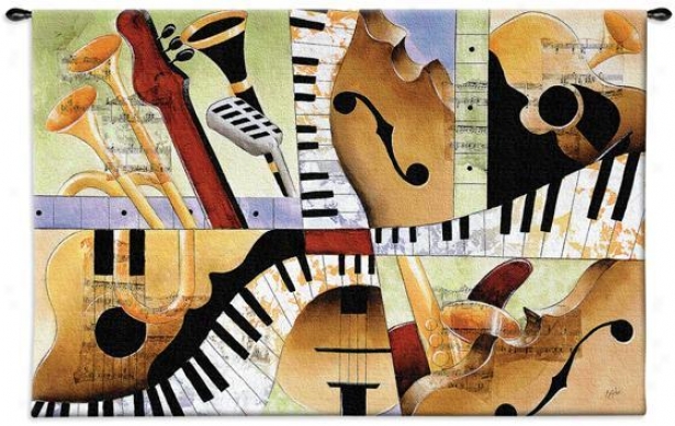 "jazz Mixture I Tapestry - 35""hx52""w, Multi"