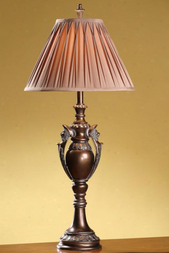 "jeanette Table Lamp - 37.5""h, Rubbsd Brpnze"