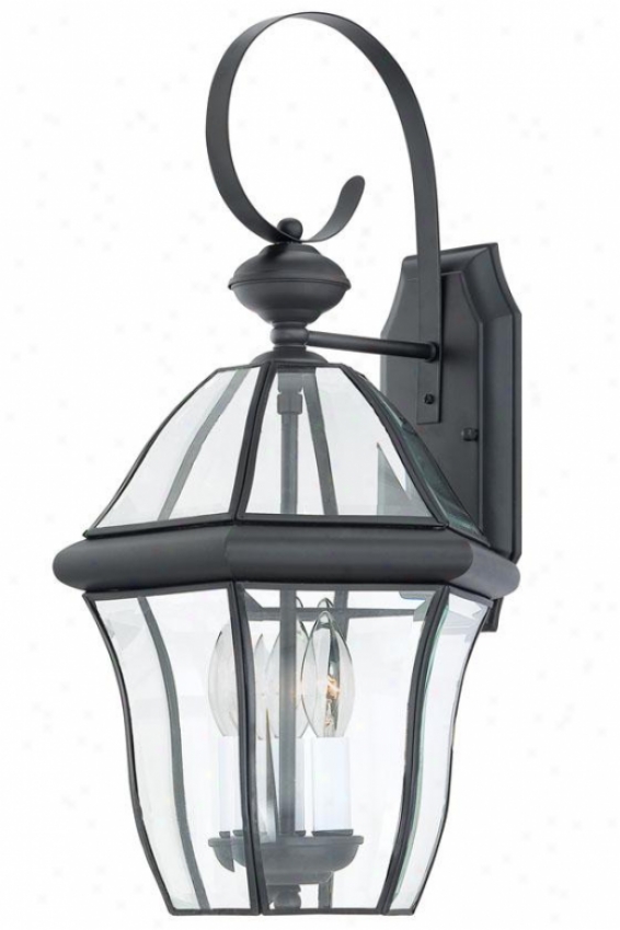 Jonas Large Outdoor Wall Lantern - Big, Black