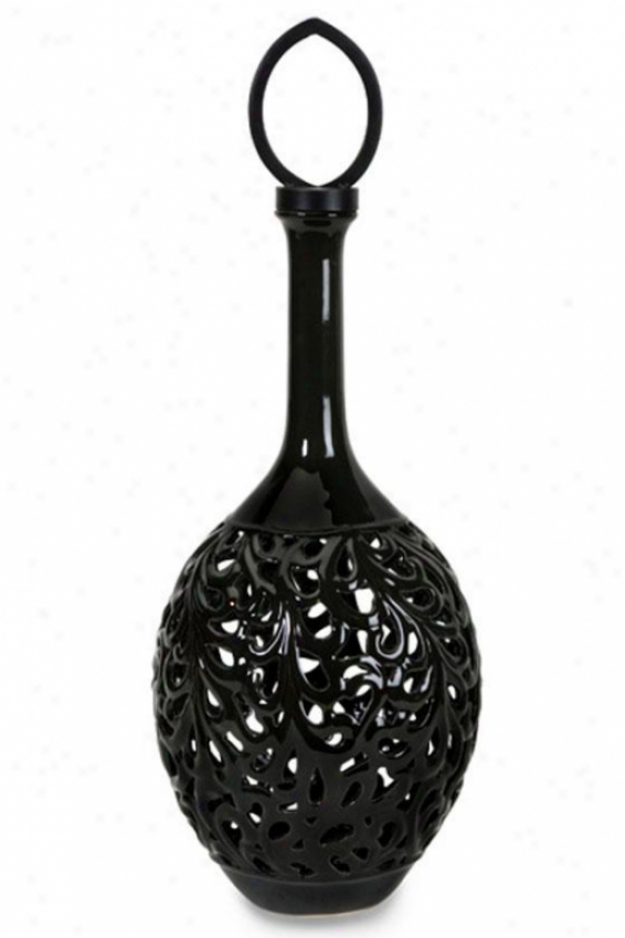 Juliet Handcrafted Vase - Small, Black