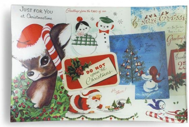 "jjst For You Rectangular Christmas Tra - 8""hx12""w, Holiday"