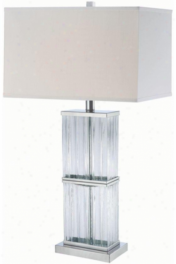 "kaveri Table Lamp - 8.5""x23.5"", Chrome/clear"