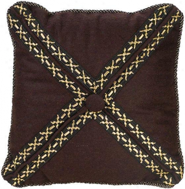 "kayla Pillow - 18"" Square, Chocolate Brown"