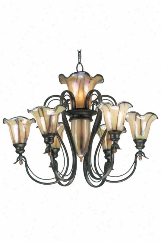 Keely Chandelier - 6+3 Light, Silvery