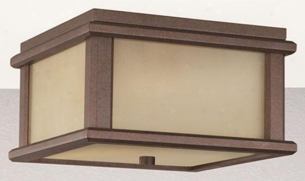 "keene Outdoor Flush Mount - 5.5""h X 9""w, Bronze"