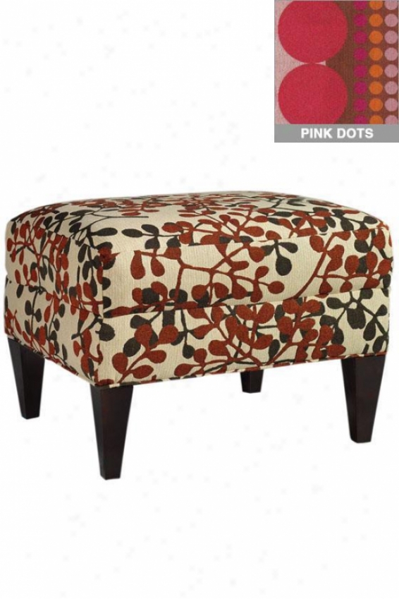 Keller Ottoman - Ottoman, Pink Dots