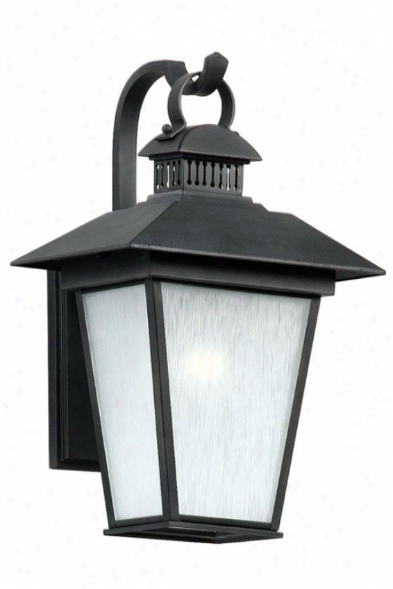 Kent Medium Outdoor Wall Lantern - Medium ,Bkack