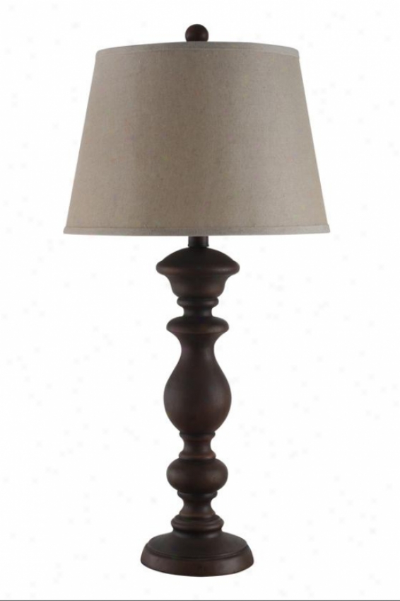 "kenzie Table Lamp - 16""wx16""dx33""h, Distressed Wood"