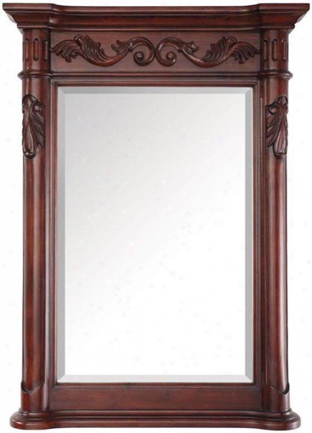 "Sovereign Mirror - 24""w, Brick Red"