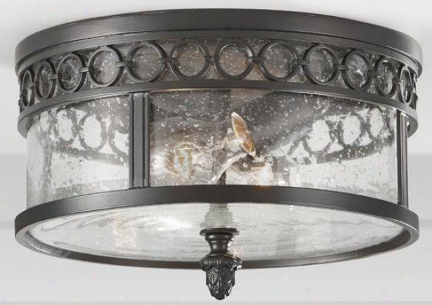 "kingscote Outdoor Flush Mount - 7""h X 11.5""w, Black Sable"