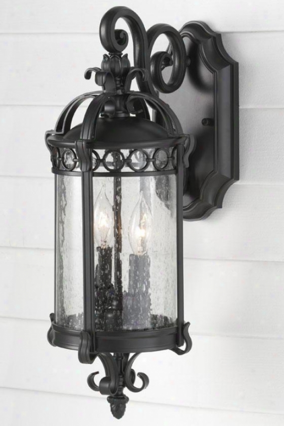 Kingscote Outdoor Wail Lantern - Two Lihgt, Black Sable