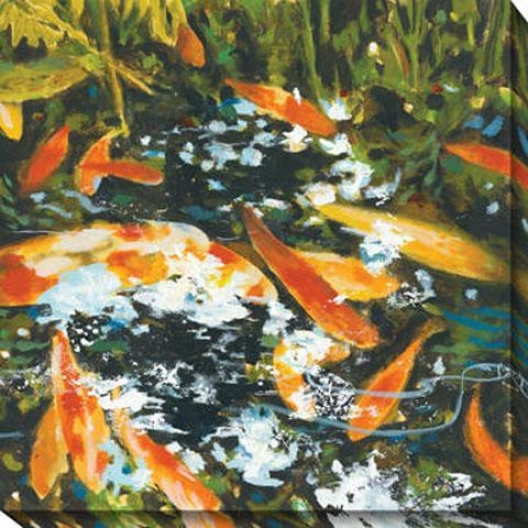 Koi I Canvas Wall Art - I, Orange