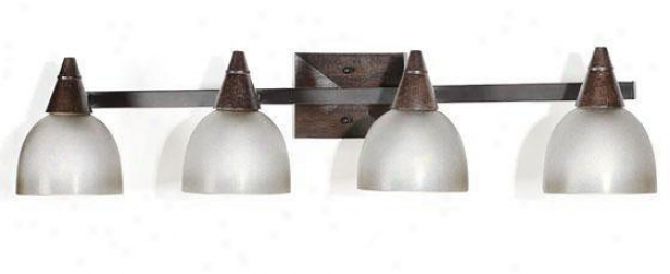 Kyoto 4-light Vanity Light - Four-light, Tan Wood