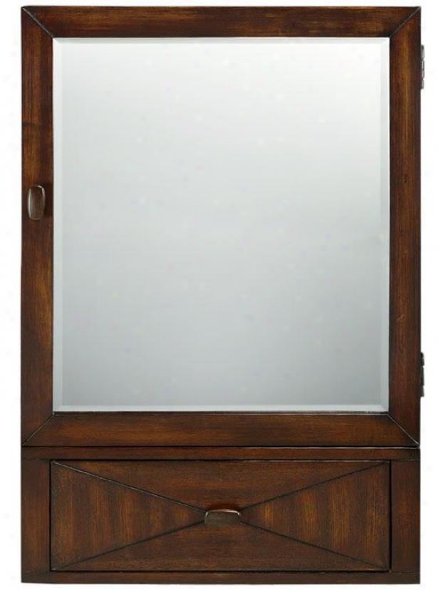 "kyoto Large Mirrore dWall Cabinet - 36""hx24""w, Brown"