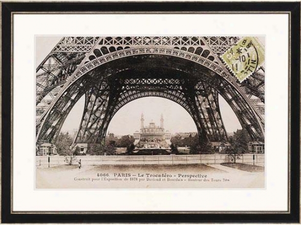 "la Basis De La Tour Eiffel Framed Wall Art - 35""h X 47""w, Black"