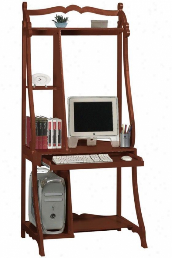 "ladder Monterey 33""w Computer Desk - Large, Brown Wood"