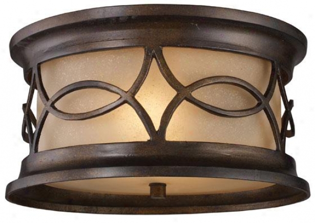 "lake Champlain Exterior Flush Mount - 6""hx12""w, Hazelnut Bronze"