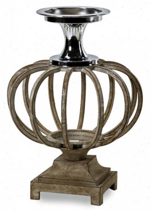 "lakeside Globe Candleholder - 16.25""hx11.75""d, Brown"