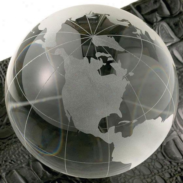 "lanier Globe Paperweight - 3""d, Clear"