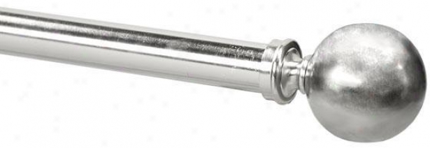 "large Sphere Langston Drapery Rod - 52""-144""l, Silver"