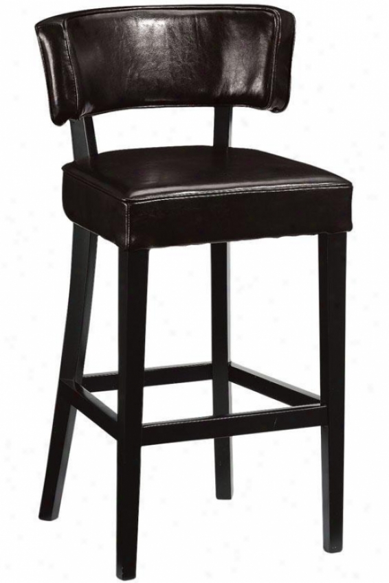 "leather High-back Obstacle Stool - 30""h, Brown"