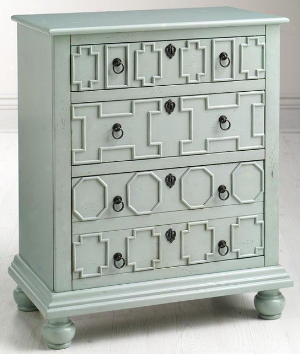 "left Bank 28""w File Cabinet - 36""x28""x15.77, Dstrssd Turquoi"