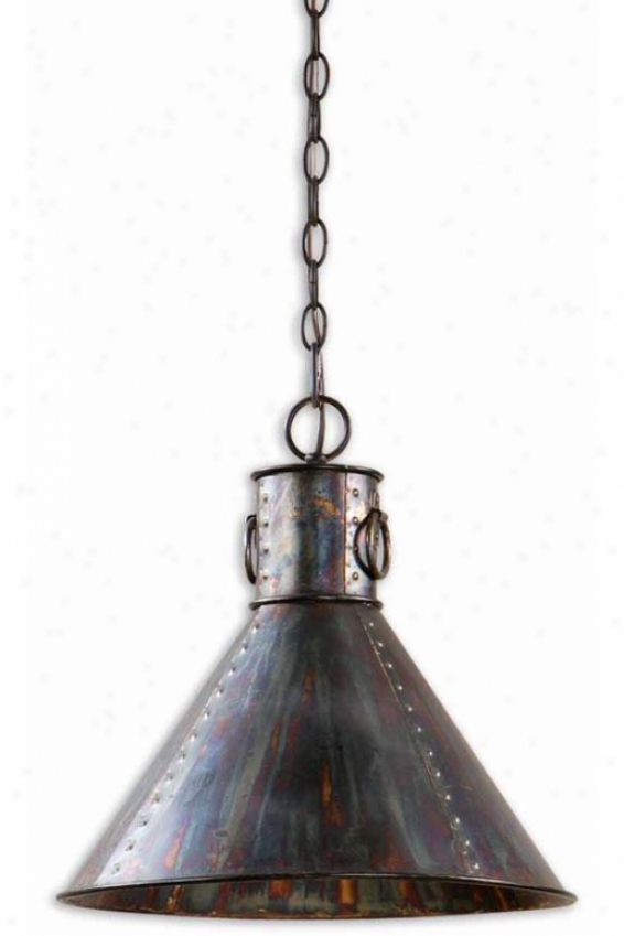 "levone Pendant - 14"""h X 16""w, Brown Finish"