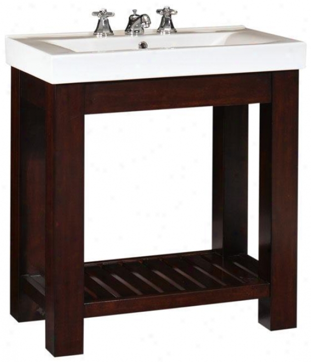 "lexi Bathroom Vanity - 34""hx31.5""w, Brown Wood"