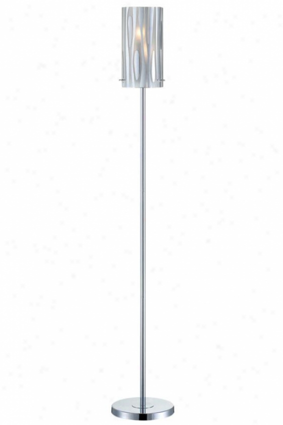 "liam Floor Lamp - 58.25""h X 9""w, Silver Chrome"