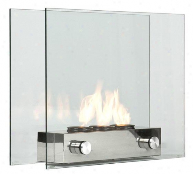 "lila Portable Fireplace  -32""wx24""hx9""d, Clear"