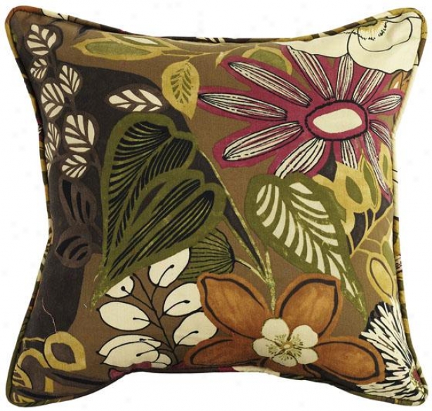 "lilith Chocolate Fiber-filled Pillow - Fiber-flld Pllw, 19""square"