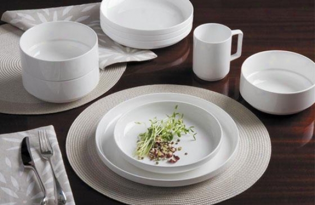 Linea 16-piece Dinnerware Set - 16 Piece Set, White