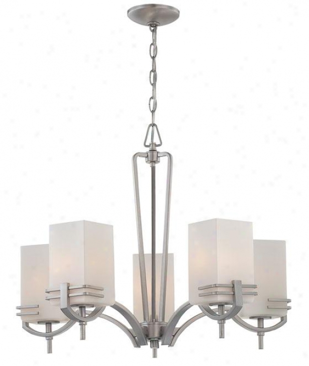 Logan Chandelier - Five Light, Stainless