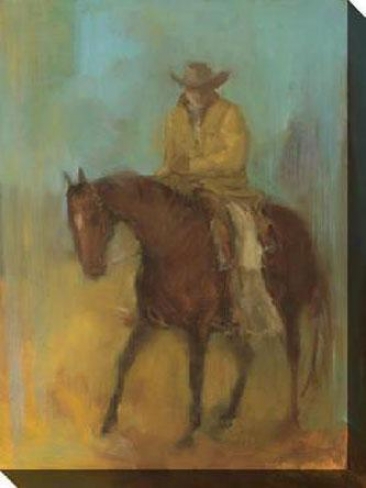 Lone Rider I Canvas Wall Art - I, Yellow
